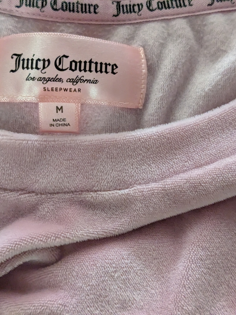 Juicy Couture Light Pink Plush Long Sleeve Shirt